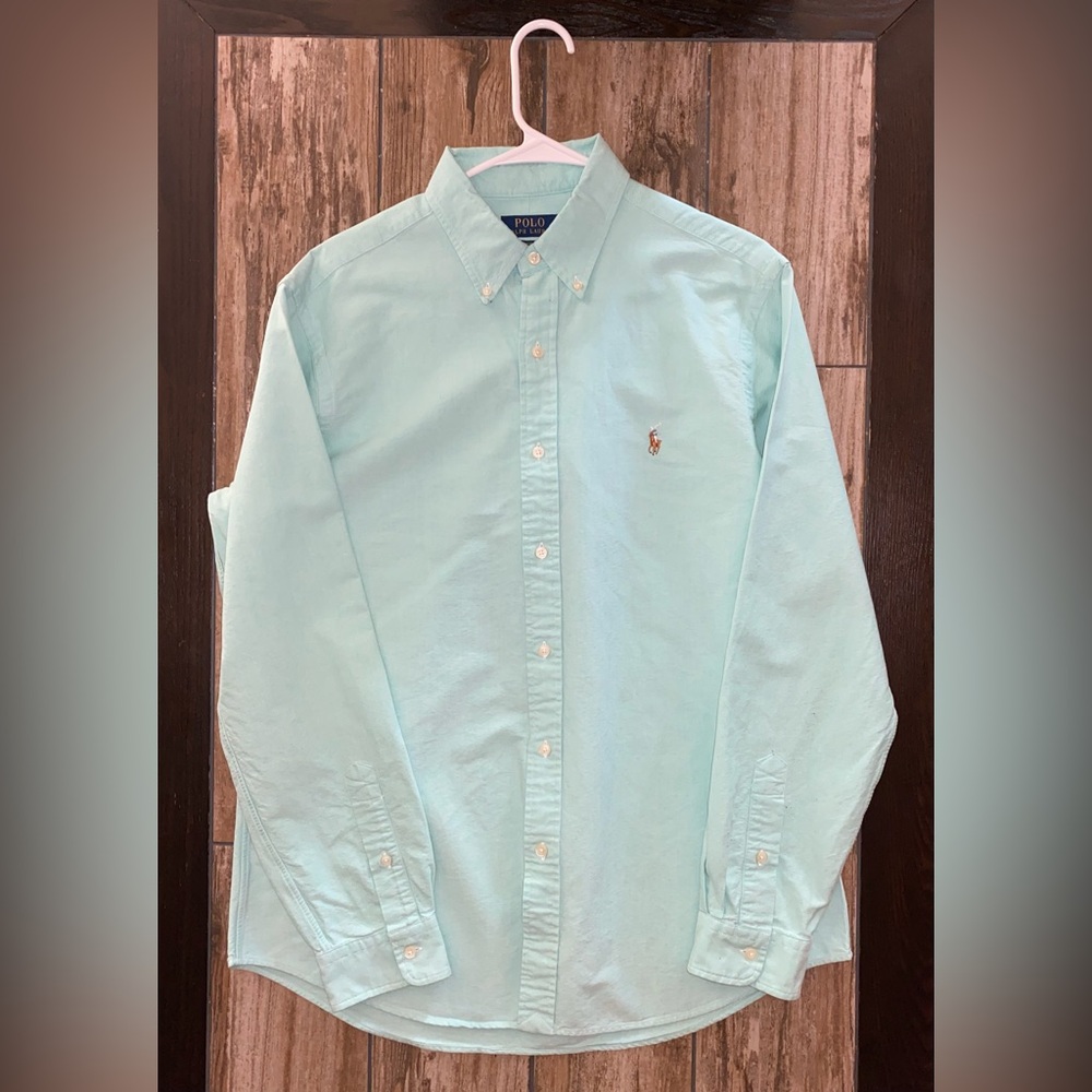 Ralph Lauren Shirt Men’s Sz L light blue Classic Preppy button down,